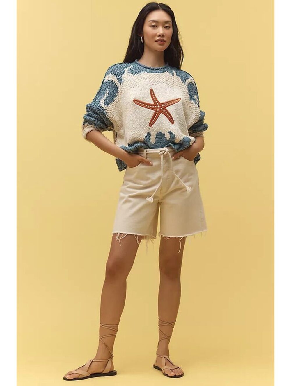 New Anthropologie Pilcro Pullover Long-Sleeve Crew-Neck Icon Sweater Size L
